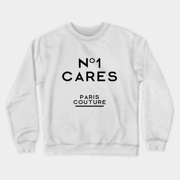 No one cares Funny logo Crewneck Sweatshirt by TheBlackCatprints